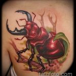 A kész bogár tetoválás hűvös változata - a rajz alkalmas az orrszarvú bogár tetoválására