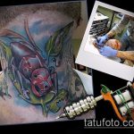 Jó példa egy meglévő bogár tetoválásra - a rajz alkalmas egy skarabeus bogár tetováláshoz