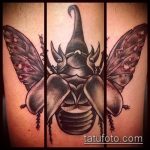 A kész bogár tetoválás tesztverziója - a rajz alkalmas bogár tetoválásra a vállán