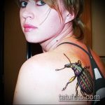 Érdekes példa egy bogár tetoválásra - a rajz alkalmas bogár tetoválásra a csuklón