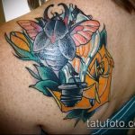 A bogár tetoválás remek példája - a rajz alkalmas a bogár tetoválására a karon