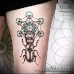 Eredeti példa egy kész bogár tetoválásra - a rajz alkalmas egy bogár tetoválásra az ujján