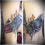 A kész bogár tetoválás egyedi változata - a rajz alkalmas a bogár tetoválására a karon