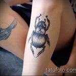 Jó példa a meglévő bogár tetoválásra - a rajz alkalmas egy bogár tetováláshoz