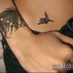 A meglévő darutetoválás remek példája - a rajz alkalmas a tenyéren lévő darutetováláshoz