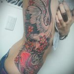 A tetovált tetoválás egyedi változata - a rajz alkalmas gólya vagy daru tetováláshoz