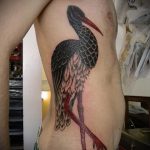 A tetovált daru tetoválás hűvös változata - a rajz alkalmas daru tetoválásra a hátán