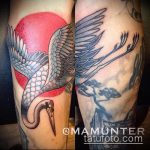 A kész darutetoválás eredeti változata - a rajz alkalmas a japán darutetoválásra