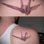 Egy egyedülálló példa egy kész darutetoválásra - a rajz alkalmas japán darutetoválásra