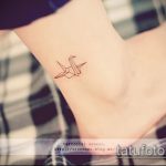 A tetovált darutetoválás klassz példája - a rajz alkalmas japán darutetoválásra