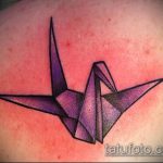 A kész daru tetoválás egyedülálló változata - a rajz alkalmas daru tetoválásra a tenyéren