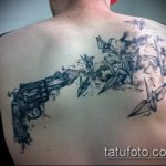 Egy teszt példa egy kész daru tetoválásra - a rajz alkalmas daru és sakura tetováláshoz