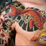 A kész aranyhal tetoválás érdekes változata - a rajz alkalmas aranyhal tetoválásra a csuklón