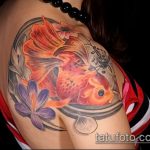 Példa egy aranyhal tetoválásra - a rajz alkalmas egy aranyhal tetoválásra a bokán