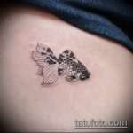 A kész aranyhal tetoválás hűvös változata - a rajz alkalmas aranyhal tetoválásra koronában