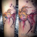 A kész aranyhal tetoválás érdekes változata - a rajz alkalmas aranyhal tetoválásra a bokán