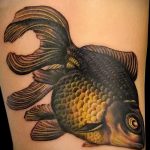 A meglévő aranyhal tetoválás eredeti változata - a rajz alkalmas aranyhal tetoválásra a hátán