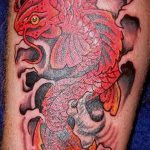 A meglévő aranyhal tetoválás menő változata - a rajz alkalmas egy aranyhal tetoválásra a lábán