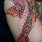 A kész aranyhal tetoválás egyedülálló példája - a rajz alkalmas egy aranyhal tetoválásra a lábán