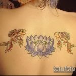 Eredeti példa egy kész aranyhal tetoválásra - a rajz alkalmas aranyhal tetoválásra a csuklón