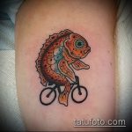 A tetovált aranyhal eredeti változata - a rajz alkalmas egy horgolt aranyhal tetoválásra