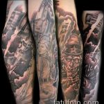 fénykép az 569 -es katonai tetoválásról - a kép hűvös változata, amely sikeresen használható változtatásra és alkalmazásra katonai tetoválásként a vállán