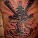 fotó a 296 -os katonai tetoválásról - a minta érdekes változata, amely sikeresen használható a feldolgozásra és katonai tetoválásra a karon