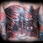 fotó a katonai tetoválásról, 973. sz. - a minta hűvös változata, amely könnyen használható a katonai skorpió tetoválásához és feldolgozásához