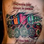 fotó a 188 -as számú katonai tetoválásról - a rajz exkluzív változata, amely jól használható felülvizsgálatra és tetoválásként történő alkalmazásra katonai témában