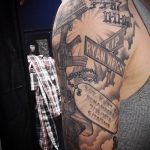 fotó a katonai tetoválásról, 972. szám - a minta érdekes változata, amely sikeresen használható a skorpió átalakítására és alkalmazására katonai tetoválásként