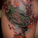 fénykép a 802 -es katonai tetoválásról - a kép hűvös változata, amely sikeresen használható változtatásra és alkalmazásra katonai tetoválásként a karon