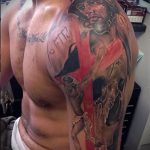 fotó a 338 -as katonai tetoválásról - a rajz egyedi változata, amely sikeresen használható felülvizsgálatra és alkalmazásra katonai denevér tetoválásának képeként