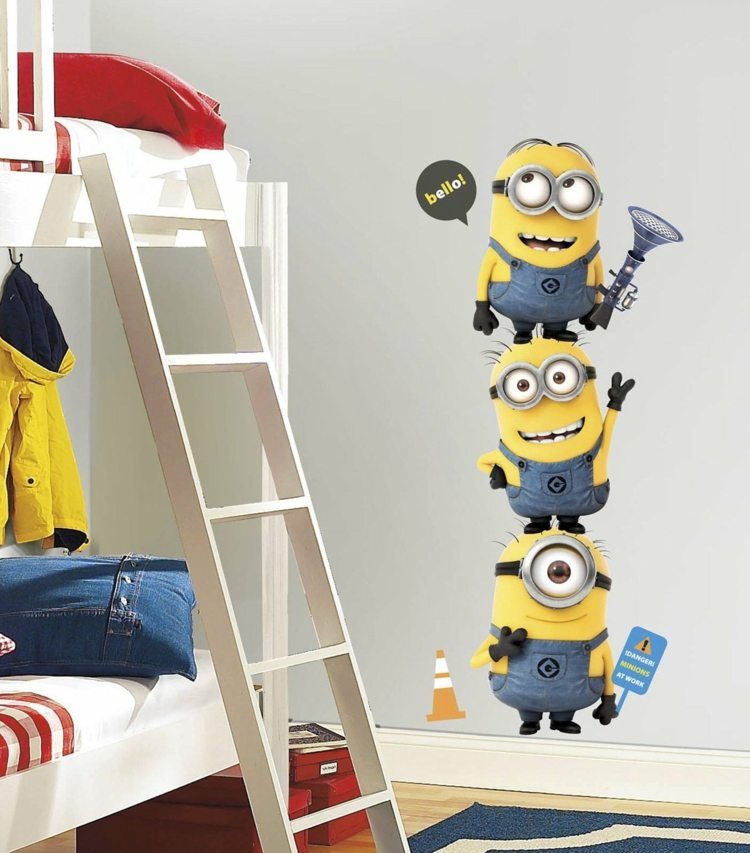 Fototapeta v detskej izbe Poschodová posteľ Minions