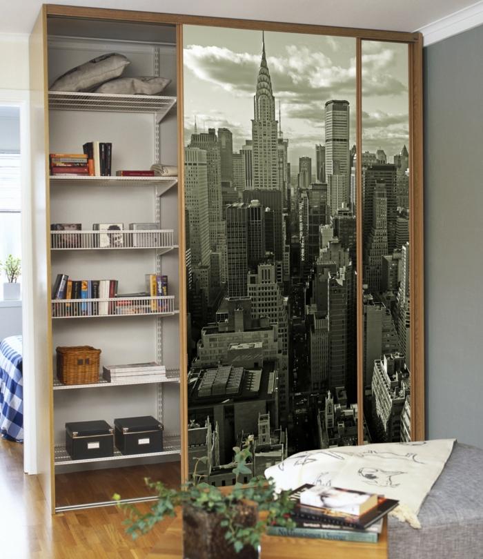 Fototapeta New York ako výplň predných dverí ako predné dvere do skrine