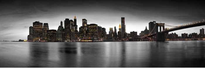 Fototapeta New York vzor v čiernej a bielej farbe at-clouds-photo-wallpaper-design-New-York