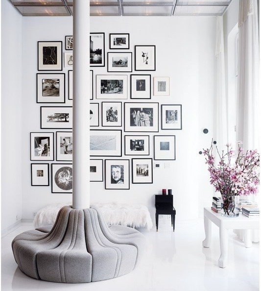 Foto nástenný dizajn biely interiér Foto-stena-dizajn-biela-interiér