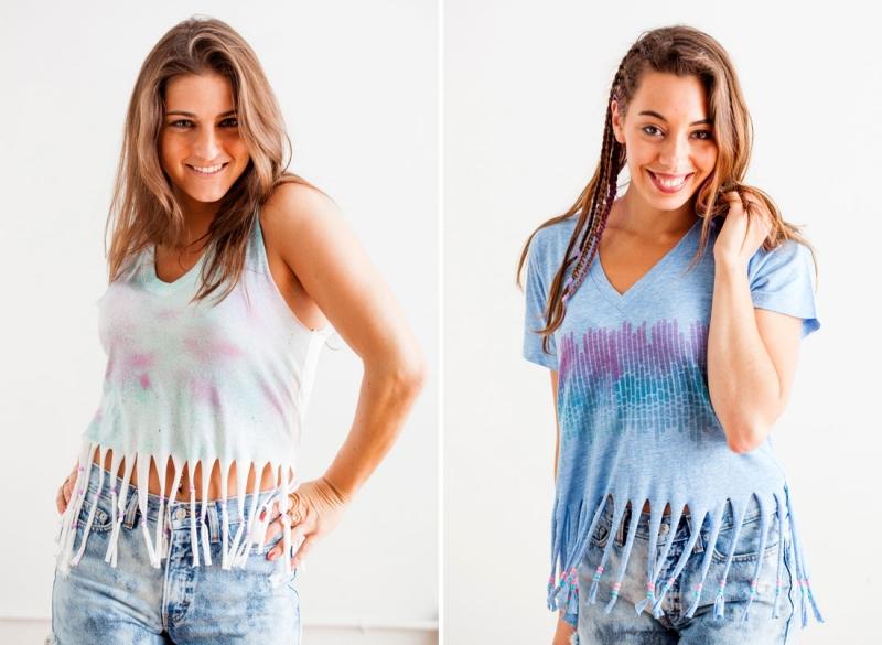 Tričko s okrajom DiY návod pre začiatočníkov Vytvorte si košeľu s okrajmi sami-nápady na orezanie