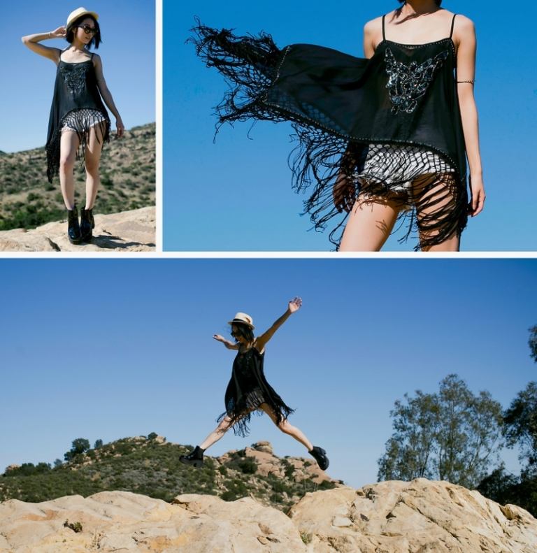 Zo šatky sa stáva top s ofinou Fringed shirt-do-it-yourself-Coachella-Boho-Style-Top
