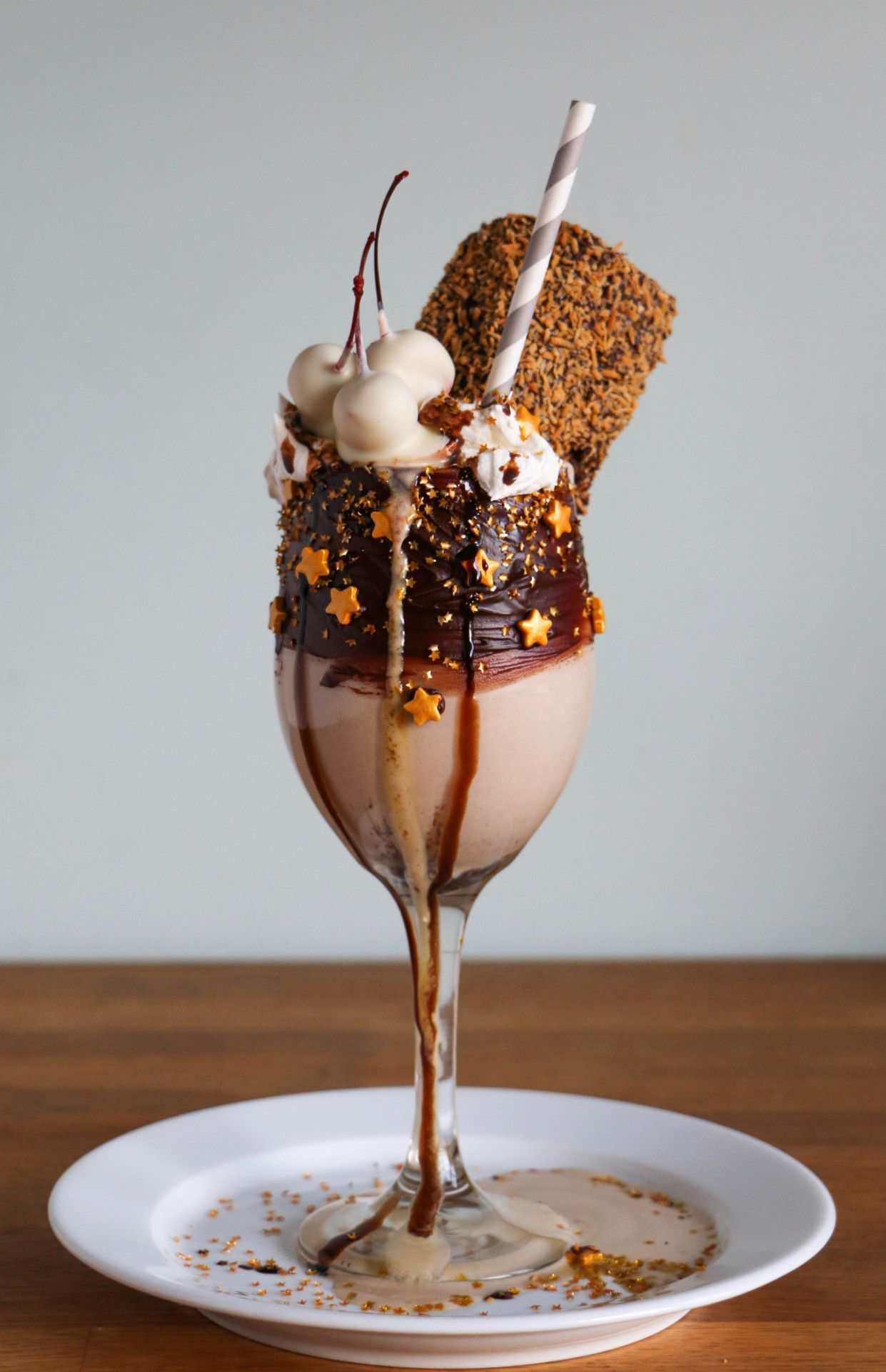 Recept na čokoládový freakshake Krátky chlieb Čokoládové čerešne Dezert v lete