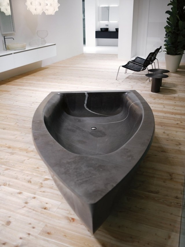 Kajakový vaňový kajak z prírodného kameňa-VASCABARCA Antonio-Lupi-Design