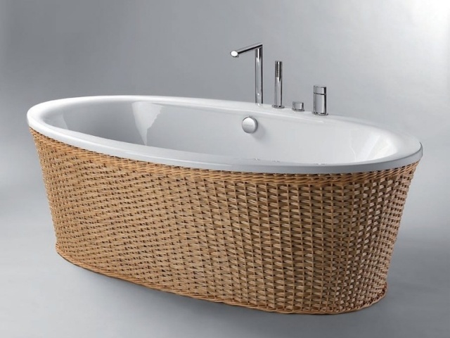 Dizajnový faucet z akrylátového skla voľne stojaci oválny obrys LOUISE CONDOR BALNEO