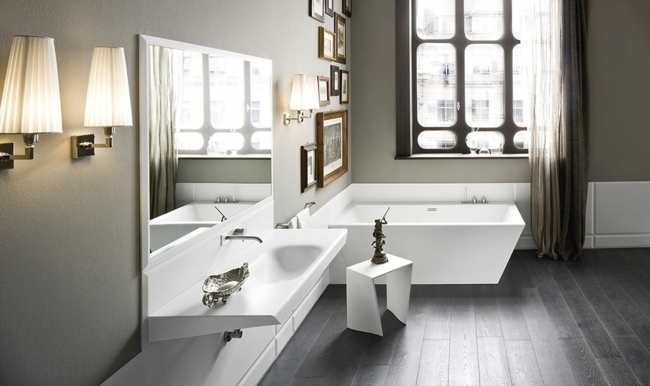 Tmavá podlahová podlaha deco