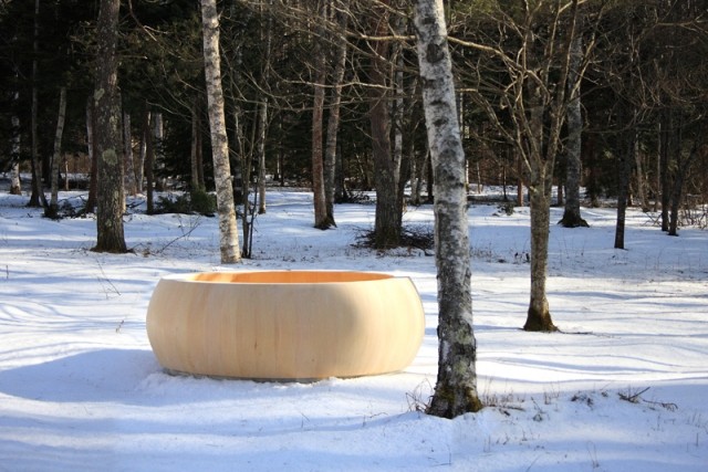 okrúhla drevená vaňa-furo hinoki-kolekcia-cyprusové drevo Okrúhla drevená vaňa-kúpeľňová kolekcia-cyprusové drevo aromatické