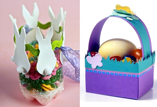 Veľkonočné košíky ručné práce Nápady na farebný papier