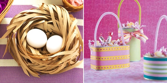 Veľkonočné košíky, plastové mašle, nápady na veľkonočné košíky