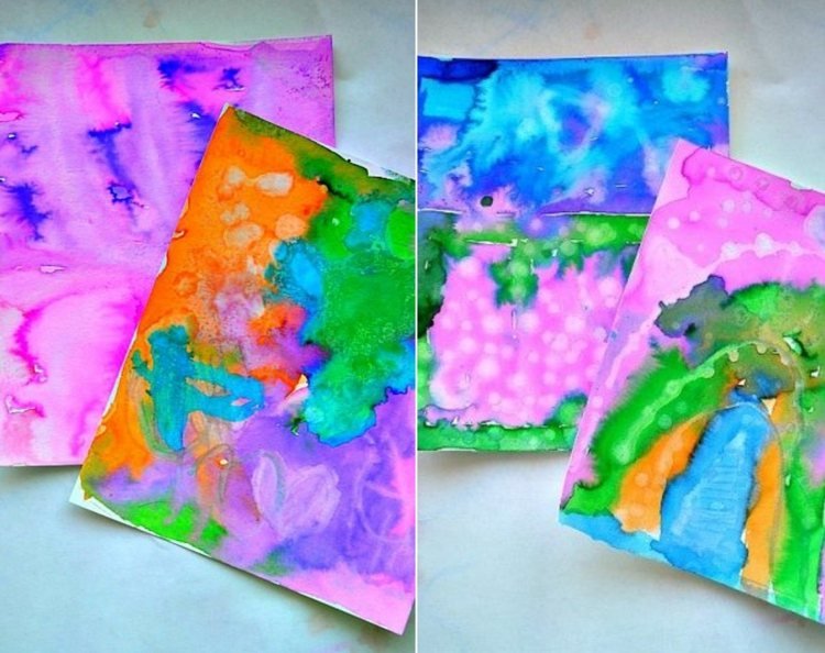 Nakreslite obrázky akvarelom a ozdobte alkoholom