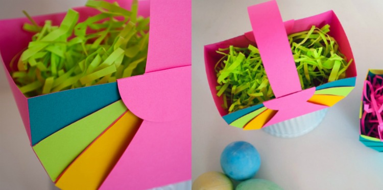 jarná dekorácia-2017-urob si sám-tipy-veľkonočný košík-papier-farebné-návody