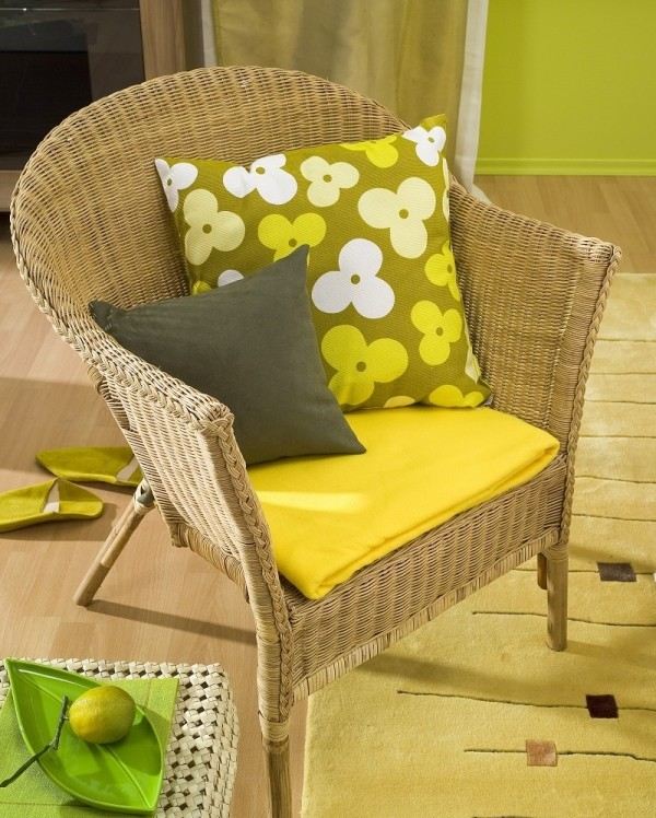 Jarné dekorácie dom nápady trávy zelený prútený nábytok Nápady na jarné dekorácie tráva zelený prútený nábytok príroda