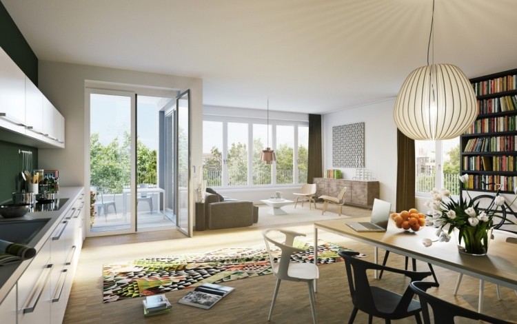 moderné nápady na zariaďovanie-farebné-koberce-nástenné-dekorácie-obývačky