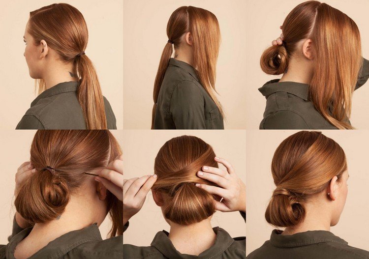 Vyrobte si chignon účes pokyny účes svadobný hosť sami